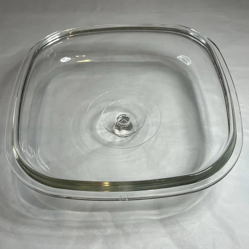 Clear Glass Square Pyrex Replacement‎ Lid with Knob #B9 Corningware 9